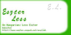 eszter less business card